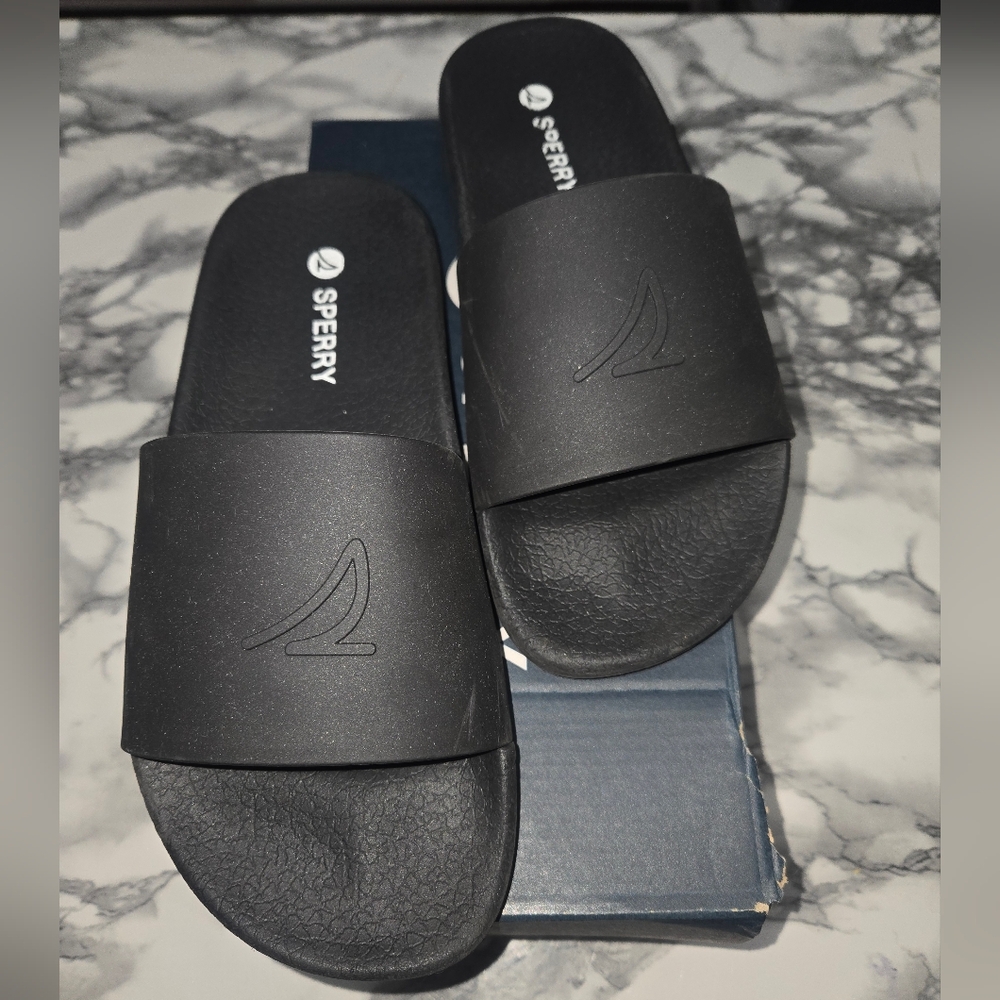 Sperry Women's Black Slide Sandals